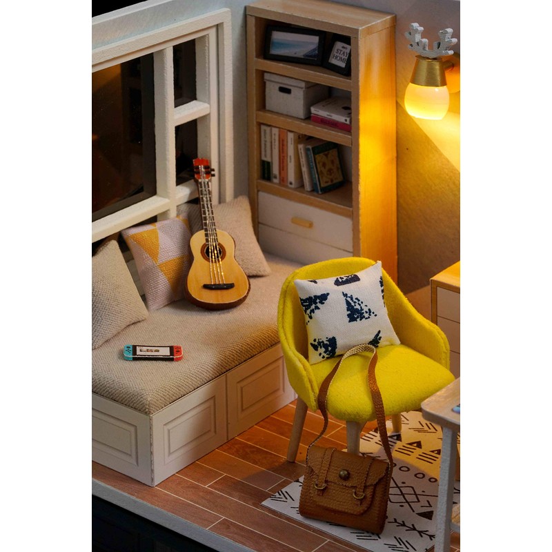 CUTEROOM DIY Miniature Dollhouse Kits Craft Wooden Dollhouse Model Kits