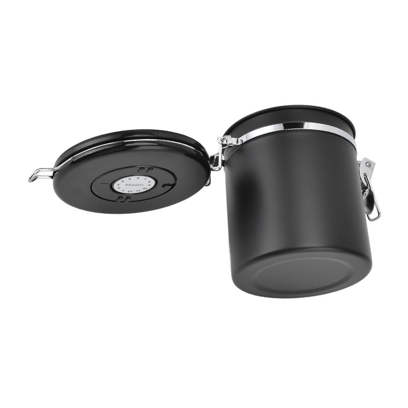 Airtight Coffee Canister Storage Jar Date Tracker CO2 Release Valve