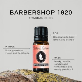 Eternal Essence Oils 10ml Premium Fragrance Oil - Barbershop 1920 - for Candle, Soap Making, Aromatherapy, Diffusers, Home Care, & Humidifiers