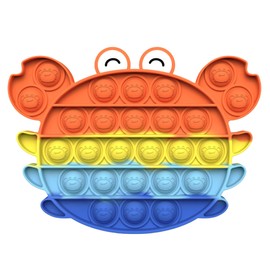 NASSIA プッシュポップバブル スクイーズ玩具 おもちゃ ストレス解消 ゲームボード プレゼント (カニ)