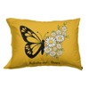Acptolen Daisy Butterfly Pillow Sham White Flower Butterflies Creativity Yellow