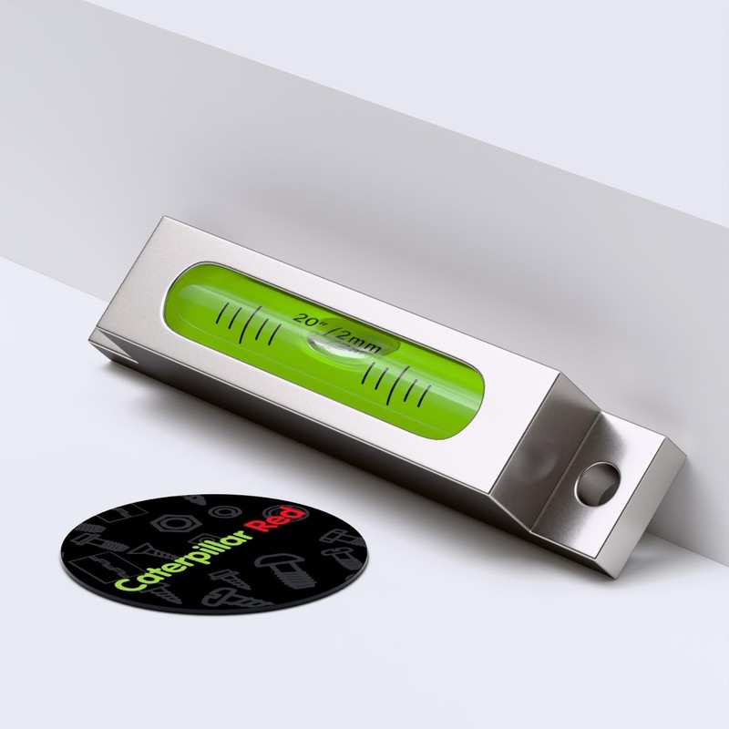 Metal Precision Level, Glass Vial, Spirit Bubble Level, Accurate, Green,