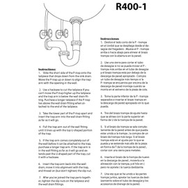 Westbrass R400-1-05 x 1-1/2 in. P-Trap with High Box Flange, Polished Nickel
