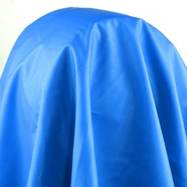HGUAN Soft PU Lichee Pattern Faux Leather Fabric 36 "X 53"(91cm X 135cm), Used for Furniture Renovation, Leather Sofas, Leather Goods, and Handmade DIY Crafts Projects (Blue)