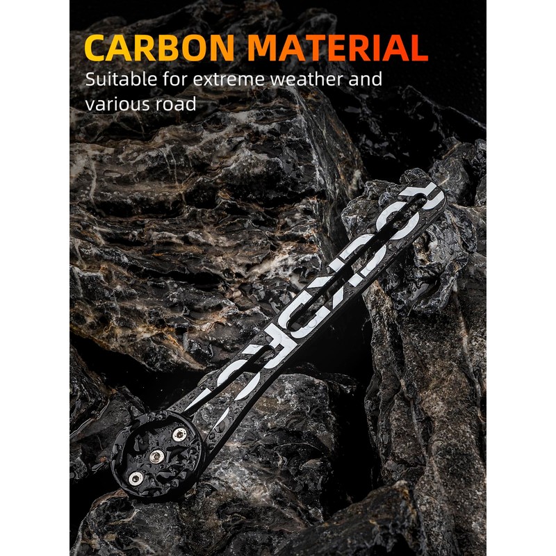 ROCKBROS Carbon Out Front Bike Computer Mount Suitable for Go-pro