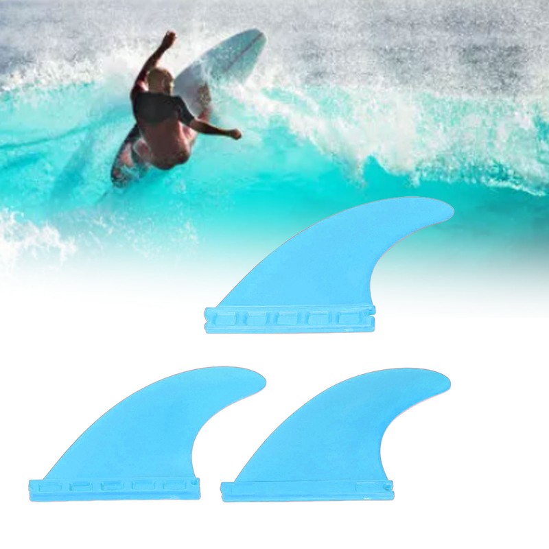 3Pcs Surfboard Fins PVC Thruster Fins Surfing Board Accessories for