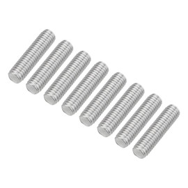 sourcing map 4Pcs Fully Threaded Rod, M8 x 30mm 304 Stainless Steel Right Hand Thread Bar Studs M8-1.25 Thread Pitch for Furniture Machinery Assembly