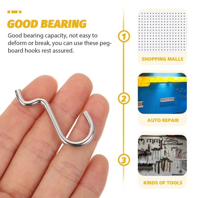 DOITOOL Metal Shelving 20pcs Pegboard Hooks Set Heavy Duty Peg