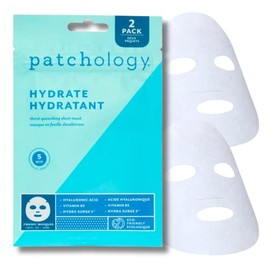 Patchology Hydrate FlashMasque Facial Sheet Mask with Hyaluronic Acid – Face Mask Skincare Sheet for Men & Women to Moisturize & Hydrate Skin in 5 Min