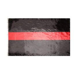 AES 3x5 Fire Department Red Line Flag 3'x5' Fire Fighter Red Line First Responder