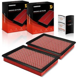 A-Premium 2-PC Pre-oiled Engine Air Filter Compatible with Nissan Rogue 08-13, Sentra 07-19, Juke 11-17, Rogue Select & Infiniti Q50, Q60, QX70, Q70, Q70L, FX35, FX37, FX50, M56