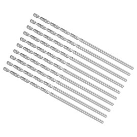 CoCud Micro Drill Bit 1.35 mm Drill Bit Diameter 48 mm Total Length 6542 High-Speed Steel Fully Ground Turned Drill Bit (Application: for Copper Metal Wood) Pack of 10
