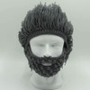 YEKEYI Adult Beard Hat with Horn, Warm Knitted Wool, Funny