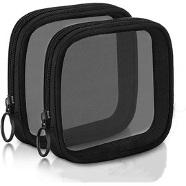 Mini Small Bag Coin Purse Mesh Zipper Pouch,Mini Mesh Travel Toiletry Bag, Mini Small Bag Coin Purse Mesh Zipper Pouch Mesh Makeup Bag Organizer Bags, Mesh Makeup Bag Mesh Travel Toiletry Bag (2)