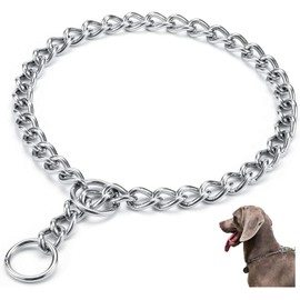 Genérico Collar de Entrenamiento, Adiestramiento de Perros, Cadena Collar, Ajustable para adiestramiento de Perros medianos y Grandes (Mediano)