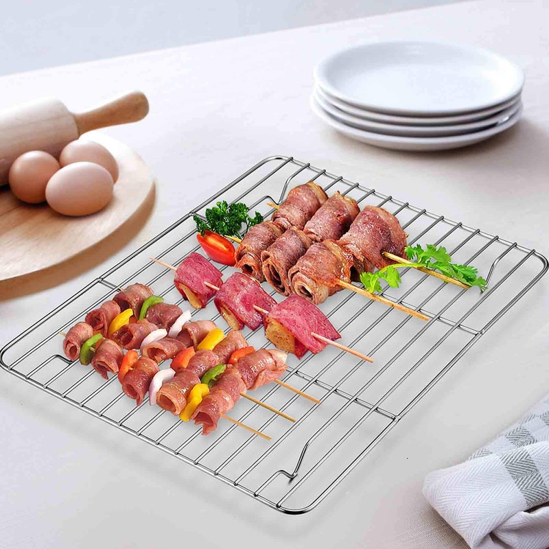 TeamFar Toaster Oven Tray and Rack Set, 9.3’’ x 7’’