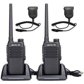 Retevis RT47V MURS Radios, 2 Way Radios with Shoulder Mic, IP67 Waterproof Walkie Talkies, Rechargeable, Walkie Talkie for Hunting, Boating, Fishing, Surfing, Camping(2 Pack)