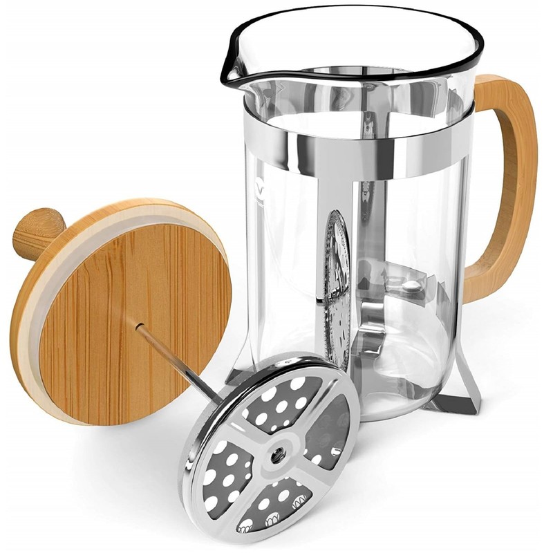 Coffee Culture Bamboo Size: 350Ml French Press/Plunger, Brown, PLNG350-BM