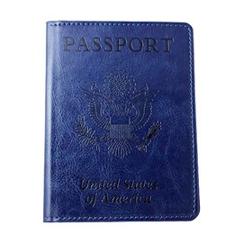 Fenzer Passport Wallet and Vaccine Card Holder Combo, Slim Travel Accessories for Women Men, PU Leather Passport Cover Protector with Waterproof Vaccination Card Slot