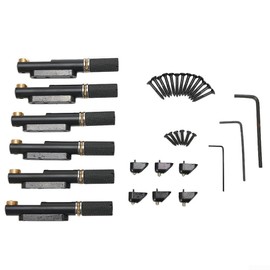 Headless Guitar Bridge, 6 Strings Headless Guitar Bridge Replacement Accessory, Endless Electric Guitar Bridge Stringing Board, Black