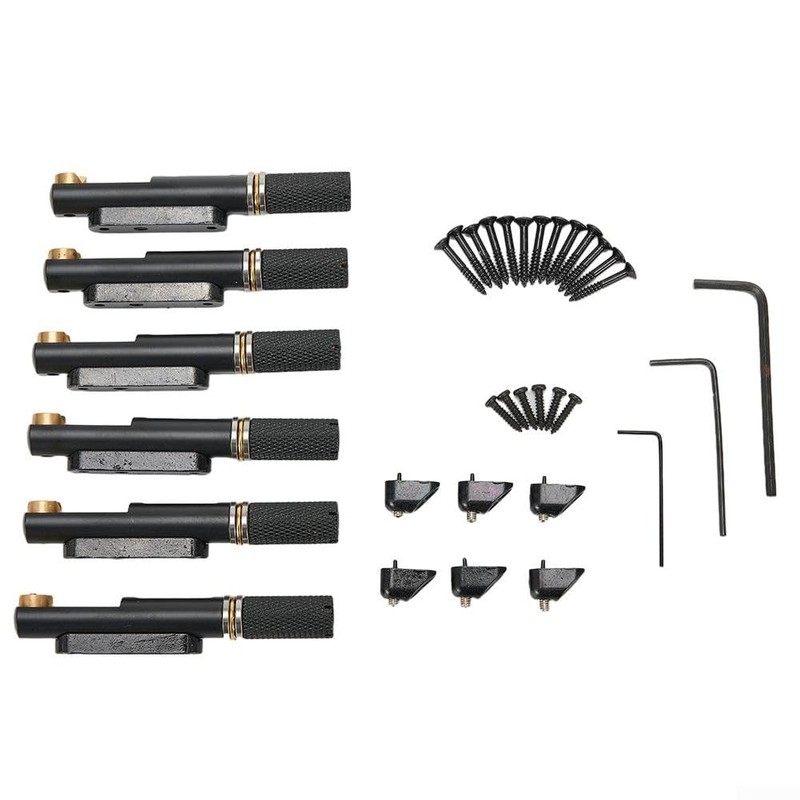 Headless Guitar Bridge, 6 Strings Headless Guitar Bridge Replacement Accessory,