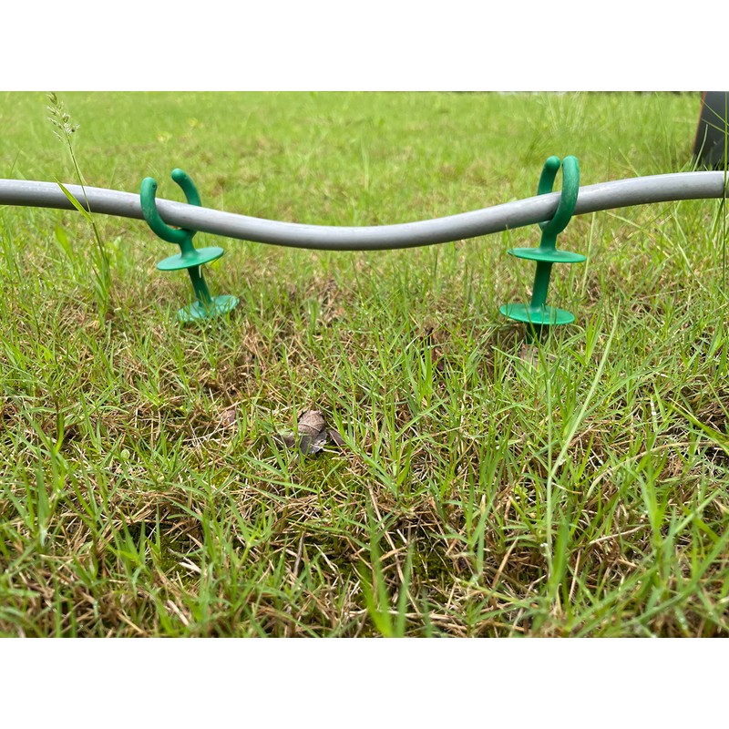 WIBBLESOX 20 Pcs Green Garden Hose Guide Stakes Holiday Lights