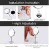 Nicesail 19 Inch Tall Makeup Mirror with 10X Magnification, Make