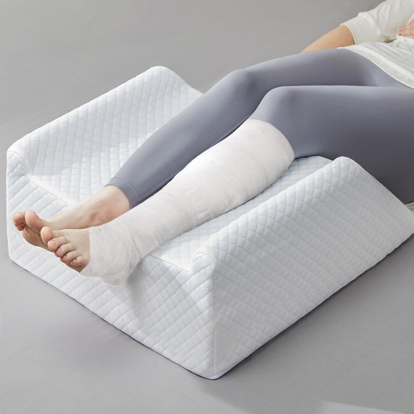HUEIFY 8" Memory Foam Leg Pillow, Leg Elevation Pillow for
