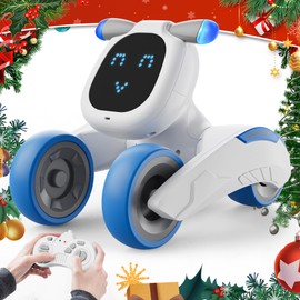 Dnenellr Robot Toy for Children, Remote Controlled Robot Toy, Programmable, Voice Control, Can Sing and Dance, Intelligent RC Robot Toy for Boys and Girls