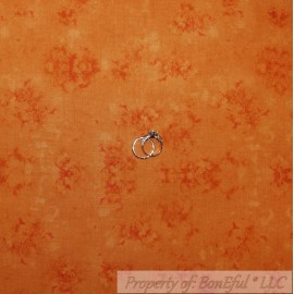 Springs Creative BonEful Fabric FQ Cotton Quilt Orange Tonal Fall Blender Print Fire Boy Scout US