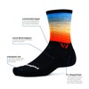 Swiftwick VISION SIX IMPRESSION Running and Cycling Socks, Stylish, High