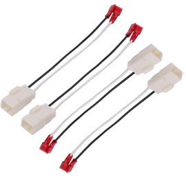 4 Pack 72-6514 Speaker Wire Harness Adapter Plug Compatible with Jeep Wrangler Chrysler Town & Country Speaker Harness Adapter Compatible with Dodge Dakota Front Rear Door Speaker Wire Harness Adapter