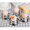 Hsthe Sea 6pcs Stainless Steel Egg Cup Holder Set for