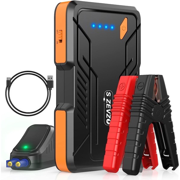 S ZEVZO Jump Starter 1000A Peak Portable Jump Starter 12V