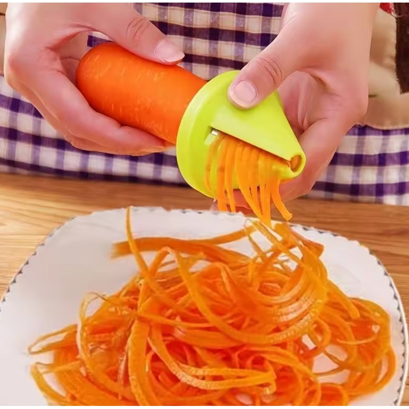 Multifunctional Spiral Vegetable Slicer & Manual Rotating Grater Peeler