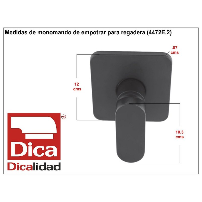 DICA 4472E.2 Llave Monomando para Empotrar para Regadera o Tina,