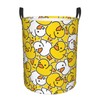 Gbuzozie Cartoon Duckies Round Laundry Hamper Cute Rubber Ducks Storage