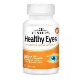 **Healthy Eyes 21st Century Luteína/Zeaxantina**, 60 Cápsulas, Sabor Natural, para la salud ocular.