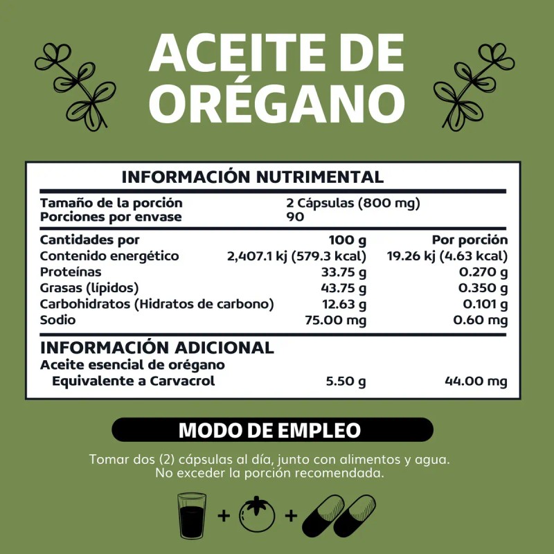 Beyond Vitamins Aceite Oregano Orgánico 100 Natural Carvacrol Oil Grado