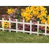 Suncast Cape Cod Styling Weatherproof Long Border Fence with Interlocking