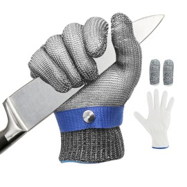 Scettar 1 Piece Cut Protection Glove, Kitchen, Level 9, Kitchen Gloves for Oysters, Work Gloves Against Cuts, for Kitchen, Soldering and Gardening (M)