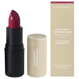 JUNGLÜCK Hyaluronic Lip Balm Berry - Vegan | Tinted Lip Balm with Subtle Vanilla Fragrance for Smooth Soft Lips | Lip Care with Organic Aloe Vera for Long-Lasting Care