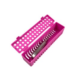 SENLIN DENTAL 1PC Dental Instruments Sterilizat Case, Plastic Autoclavale Cassette Case, Medical Surgical Instrument Disinfection Container Tray for Dental Spatulas, Forceps and Pliers (Rose Pink)