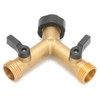 G3/4 Female Thread Connector Brass Ball Valve Hose 3‑Way Connector