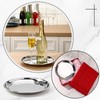 Lounsweer 8 Packs Round Silver Mirror Decorative Tray 10 Inch