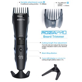 Roziapro Beard Trimmer for Men Cordless Hair Clipper Mustache Trimmer USB Rechargeable Home Hair Cutting Kit Precisely Fast Charging Low Noise
