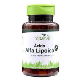 Suplemento en cápsula Vidanat Ácido alfa-lipoico Sin sabor de 60 caps