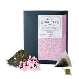 Chill Tea Tokyo Sakura Blossom Tea, 100% Japanese Cherry Blossom Tea, Plastic-Free Tea Bags, Full-bodied, Fruity, Floral Flavour (30 Tea Bags)