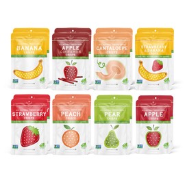 Nature’s Turn Freeze-Dried Fruit Crisps –Healthy, Gluten-Free,Crispy & Delicious, Plant-Based Snack, Ideal for Cereal, Smoothies, School Lunches, & On-the-Go, Mega Variety Pack of 16 (0.53 oz Each)