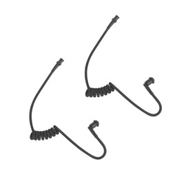 JUYODE Replacement Braided Nylon Surveillance Acoustic Coil Tube for Radio Earpiece Moisture Resistant Fiber Mesh Colorful Accessories (PureBlack-2)